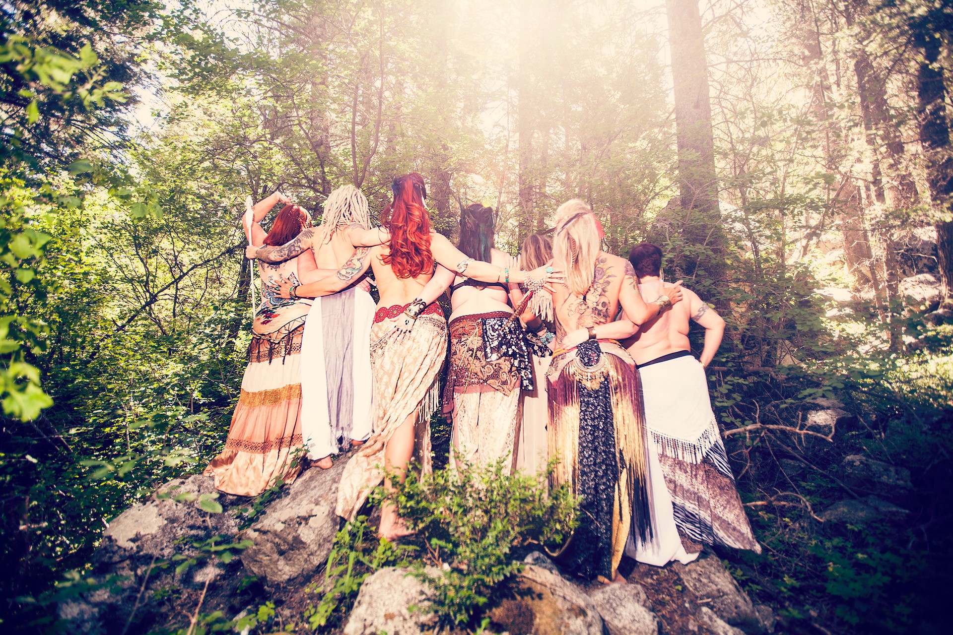 Tribal Belly Dancers in the Woods