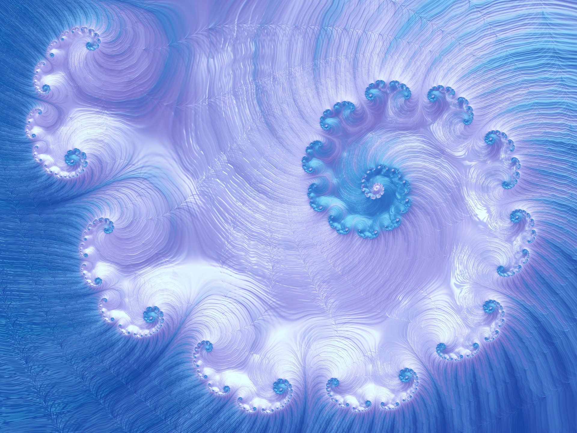 Pastel Pearl Blue and Violet Swirl Abstract Ombre Nautilus Sea Shell Background Golden Spiral